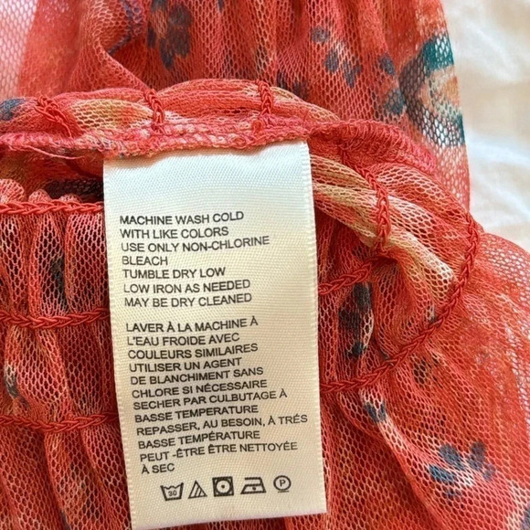 Free People Women's Hello There Top Size XS Color: Grenadine Combo Boho - Picture 9 of 10